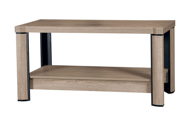 Soffbord Domineck 120 cm med Förvaring Hylla - Ekfärg/Beige/Grå - Möbler - Bord & matgrupp - Soffbord
