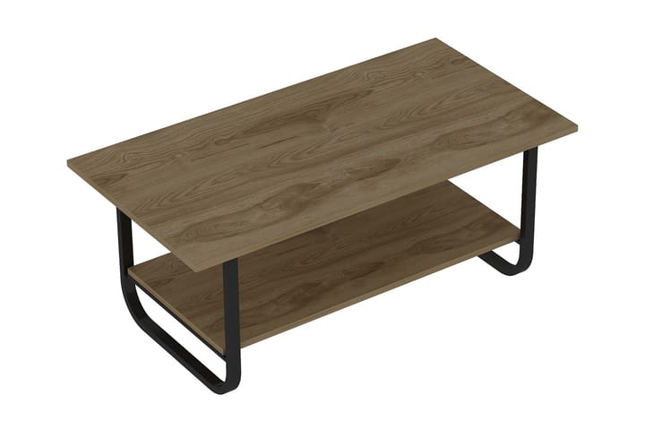 Soffbord Dumö 110 cm med Förvaring Hylla - Brun/Svart - Möbler - Bord & matgrupp - Avlastningsbord & sidobord - Sängbord & nattduksbord