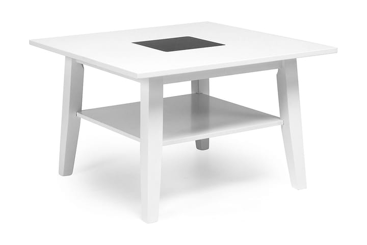 Soffbord Elinore 80 cm med Förvaring Hylla - Vit - Möbler - Bord & matgrupp - Soffbord