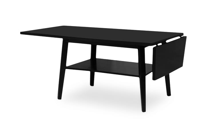 Soffbord Floberget Förlängningsbart 90 cm med Förvaring Hyll - Svart - Möbler - Bord & matgrupp - Soffbord