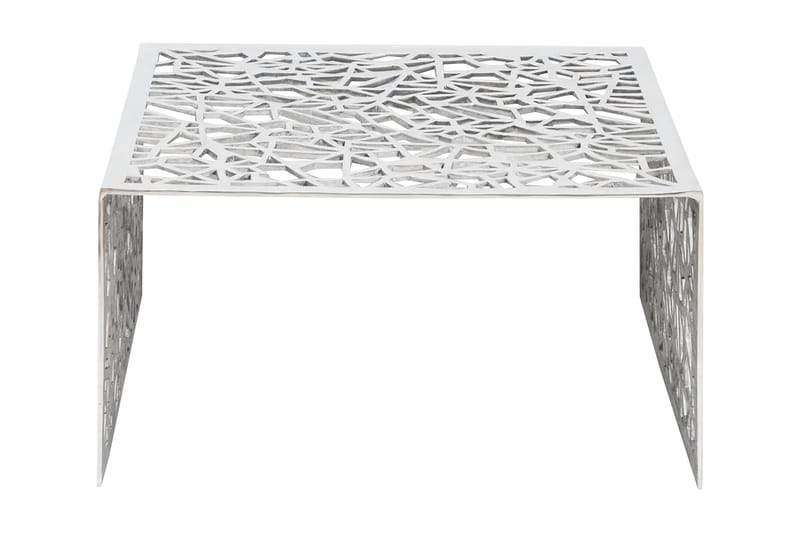 Soffbord geometrisk design aluminium silver - Silver - Möbler - Bord & matgrupp - Soffbord