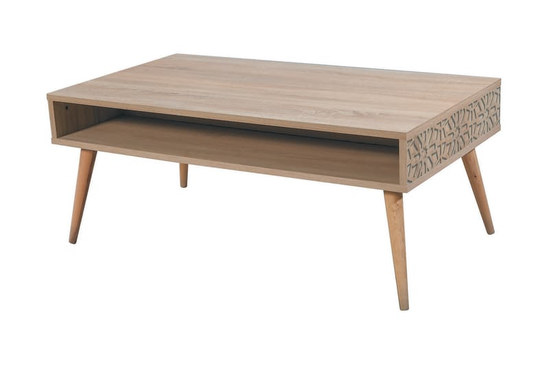 Soffbord Gillberga 110 cm med Förvaring Hylla Dekor - Natur - Möbler - Bord & matgrupp - Soffbord