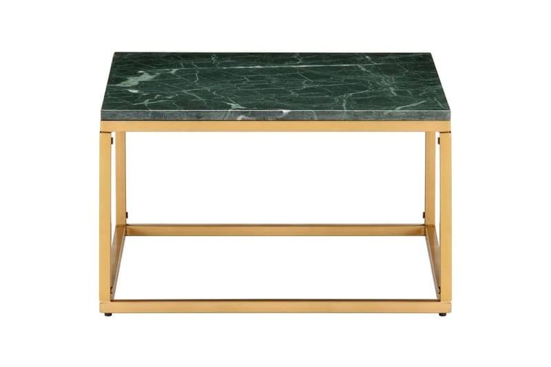 Soffbord grön 60x60x35 cm äkta sten med marmorstruktur - Grön - Möbler - Bord & matgrupp - Marmorbord
