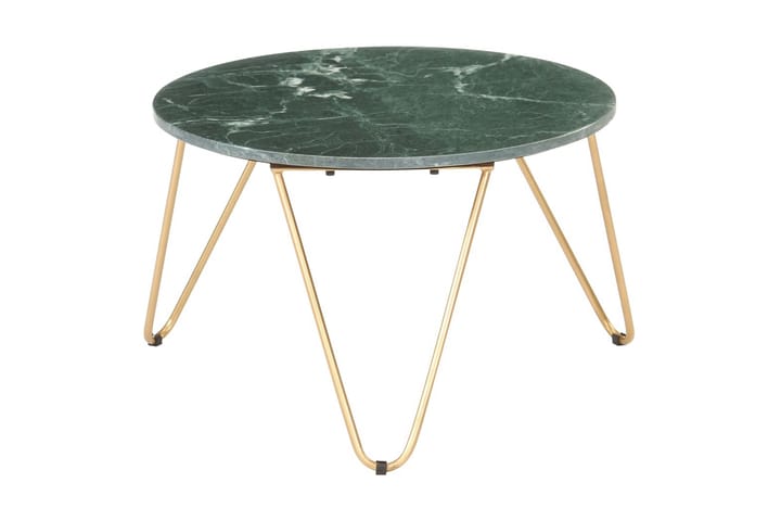 Soffbord grön 65x65x42 cm äkta sten med marmorstruktur - Grön - Möbler - Bord & matgrupp - Soffbord