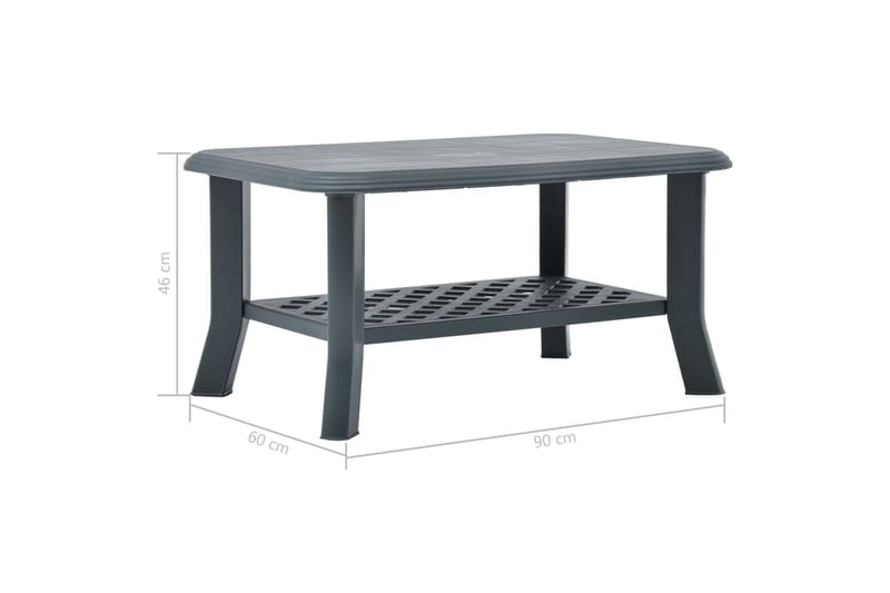 Soffbord grön 90x60x46 cm plast - Grön - Möbler - Bord & matgrupp - Soffbord