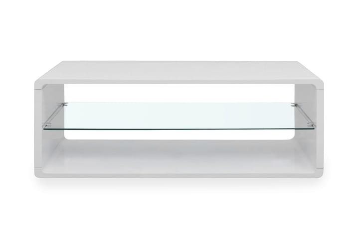 Soffbord högglans vit - Vit/Glas - Möbler - Bord & matgrupp - Soffbord