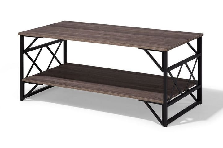 Soffbord Handing 120 cm med Förvaring Hylla - Brungrå - Möbler - Bord & matgrupp - Soffbord
