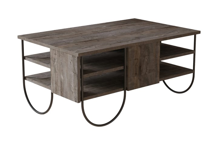 Soffbord Hjortsered 94 cm med Förvaring 2 Hyllor - Mörkgrå - Möbler - Bord & matgrupp - Soffbord