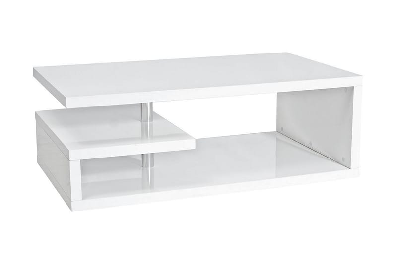 Soffbord Hulburd 120 cm - Vit/Silver - Möbler - Bord & matgrupp - Soffbord