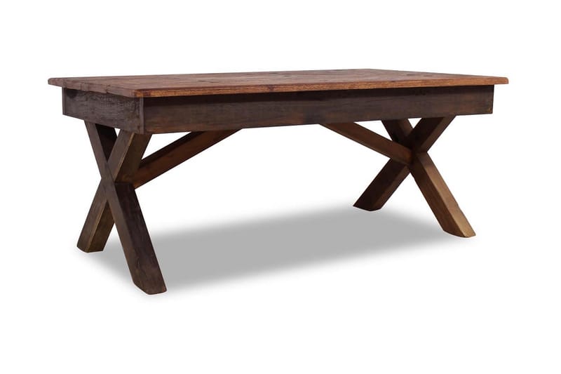 Soffbord i massivt återvunnet trä 110x60x45 cm - Brun - Möbler - Bord & matgrupp - Soffbord