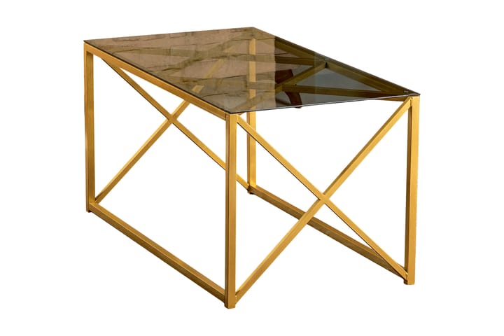 Soffbord Ingatorp 94 cm - Guld/Glas - Möbler - Bord & matgrupp - Soffbord