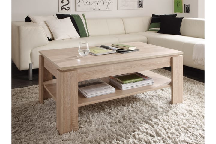 Soffbord Jalili 110 cm med Förvaring Hylla - Trä/Natur - Möbler - Bord & matgrupp - Soffbord