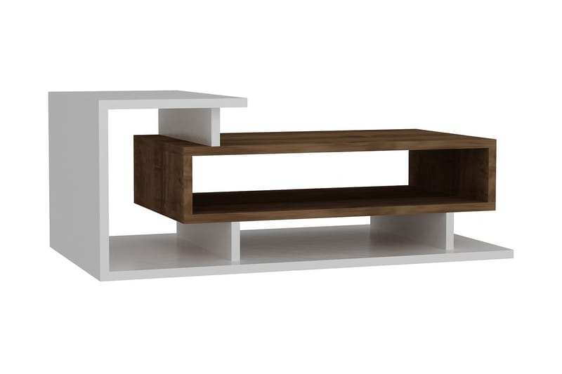 Soffbord Joshua 90 cm - Vit/Valnötsbrun - Möbler - Bord & matgrupp - Soffbord