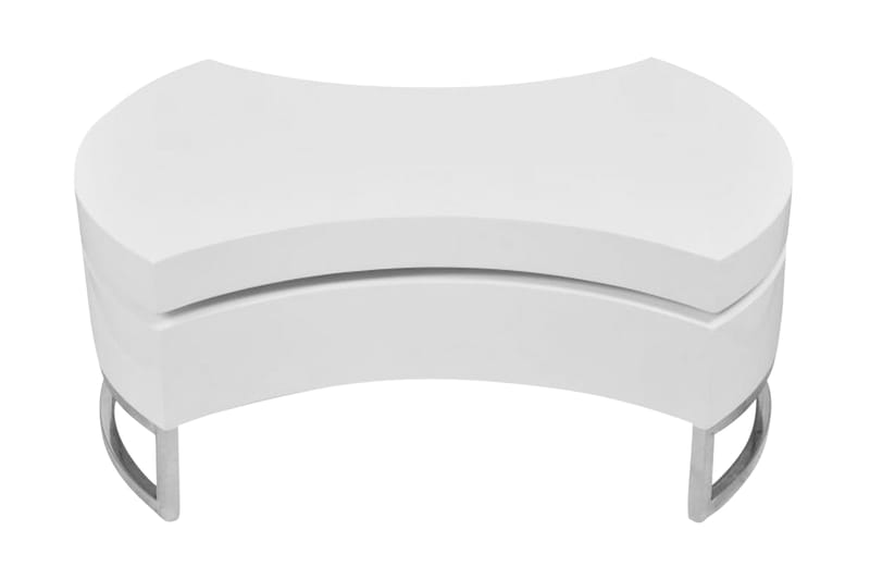 Soffbord justerbar form högglans vit - Vit - Möbler - Bord & matgrupp - Soffbord