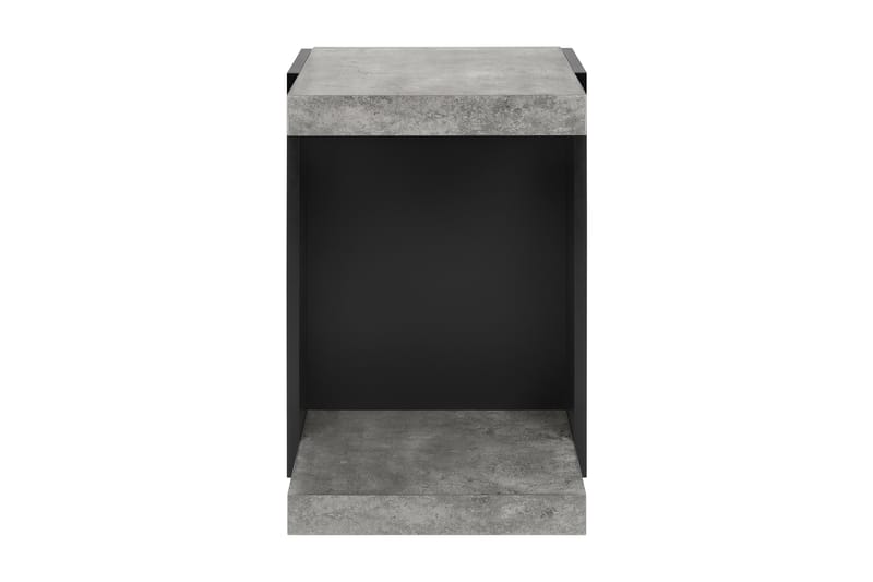 Soffbord Klaus 45 cm med Förvaring Hylla - Svart/Betonggrå - Möbler - Bord & matgrupp - Soffbord