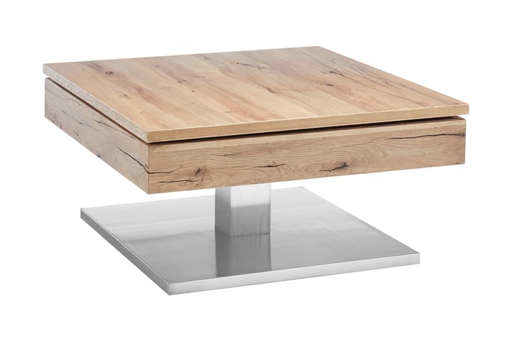 Soffbord Krasnicki 75 cm med Förvaring Lådor - Ek/Metall - Möbler - Bord & matgrupp - Soffbord