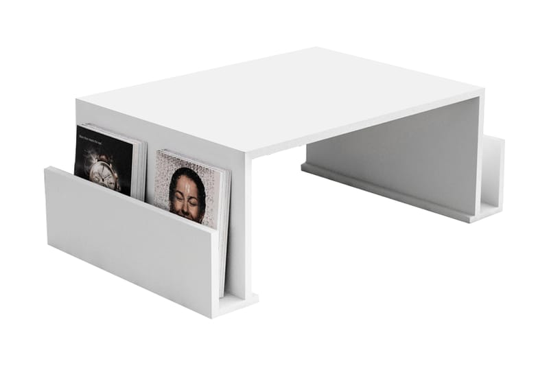 Soffbord Lalenius 95 cm med Tidningsförvaring - Vit - Möbler - Bord & matgrupp - Soffbord