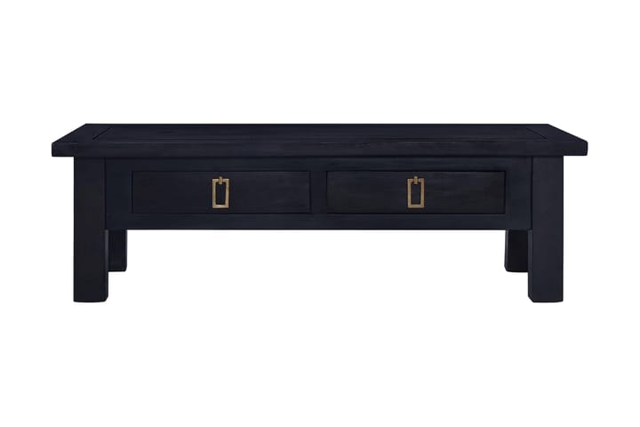 Soffbord ljus svart 100x50x30 cm massiv mahogny - Svart - Möbler - Bord & matgrupp - Soffbord