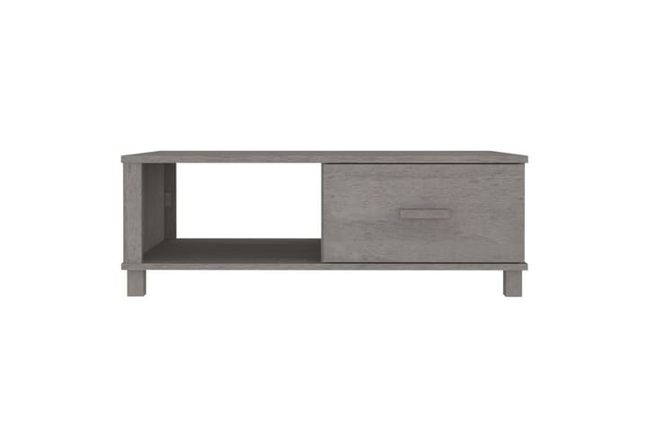 Soffbord ljusgrå 100x55x35 cm massiv furu - Grå - Möbler - Bord & matgrupp - Soffbord