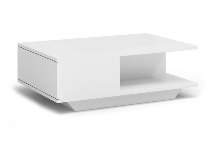 Soffbord Lochbuie 90 cm med Förvaring Hylla + Lucka - Vit - Möbler - Bord & matgrupp - Soffbord - Soffbord med förvaring