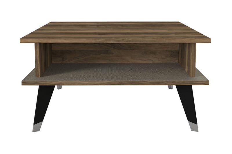 Soffbord Loganda 72 cm med Förvaring Hylla - Valnötsbrun/Svart - Möbler - Bord & matgrupp - Soffbord