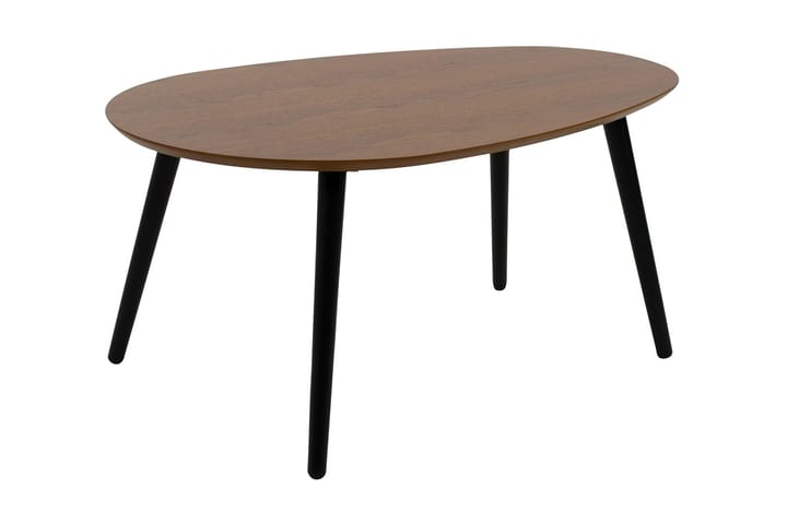 Soffbord Lovitz 110 cm Ovalt - Valnöt/Svart - Möbler - Bord & matgrupp - Soffbord
