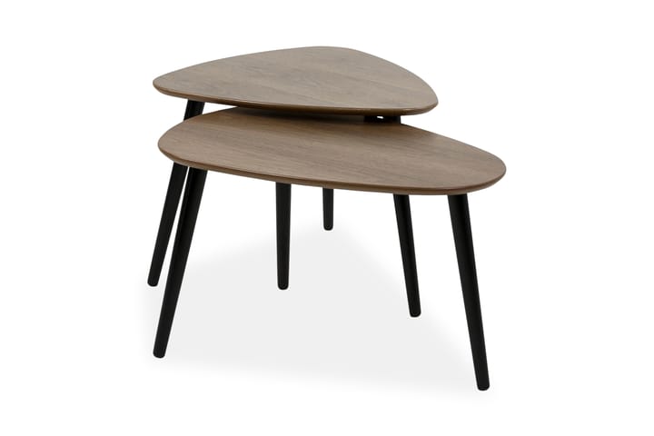 Soffbord Lovitz 62 cm Ovalt - Valnöt|Svart - Möbler - Bord - Soffbord