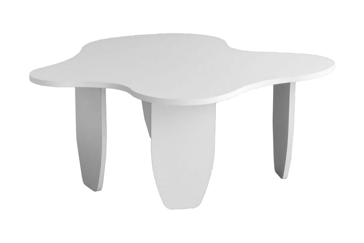 Soffbord Lupinea 100x40x100 cm Oval - Vit - Möbler - Bord & matgrupp - Soffbord