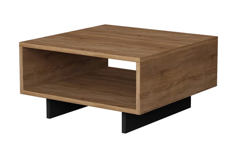 Soffbord Lutchan 60 cm med Förvaring Hylla - Ekfärg/Mörkgrå - Möbler - Bord & matgrupp - Soffbord