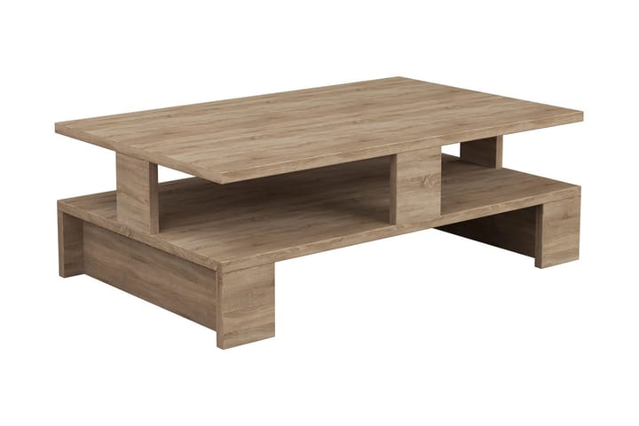 Soffbord Lutchan 80 cm med Förvaring Hylla - Ekfärg - Möbler - Bord & matgrupp - Soffbord