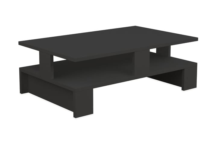 Soffbord Lutchan 80 cm med Förvaring Hylla - Mörkgrå - Möbler - Bord & matgrupp - Soffbord