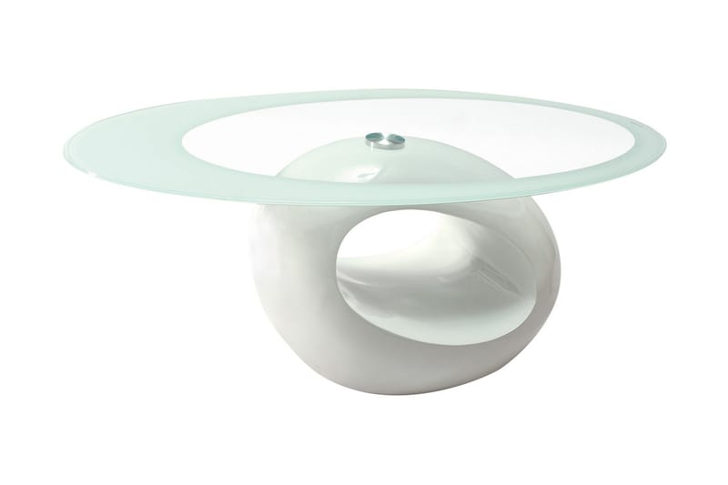 Soffbord Maniace 110 cm Ovalt - Glas/Vit - Möbler - Fåtölj & stolar - Fåtölj - Fåtölj utan armstöd