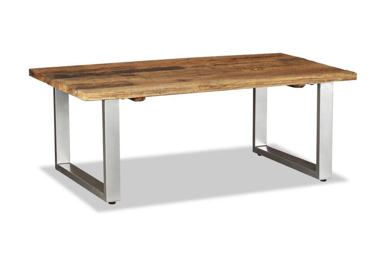 Soffbord massivt återvunnet trä 100x60x38 cm - Brun - Möbler - Bord & matgrupp - Soffbord