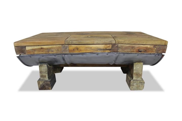 Soffbord massivt återvunnet trä 90x50x35 cm - Brun - Möbler - Bord & matgrupp - Soffbord