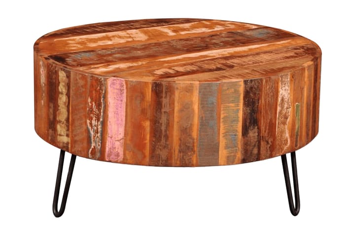 Soffbord massivt återvunnet trä rund - Brun - Möbler - Bord & matgrupp - Soffbord