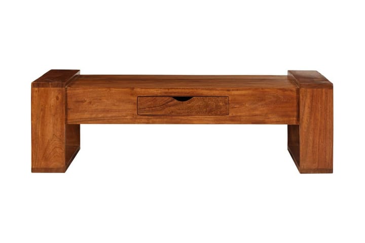 Soffbord massivt akaciaträ 100x50x30 cm brun - Valnötsbrun - Möbler - Bord & matgrupp - Soffbord