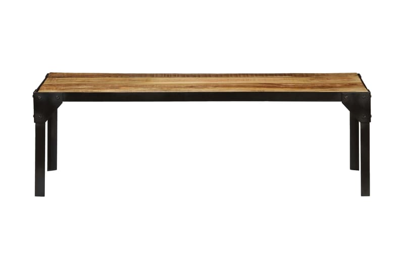 Soffbord massivt grovt mangoträ och stål 110 cm - Brun - Möbler - Bord & matgrupp - Soffbord