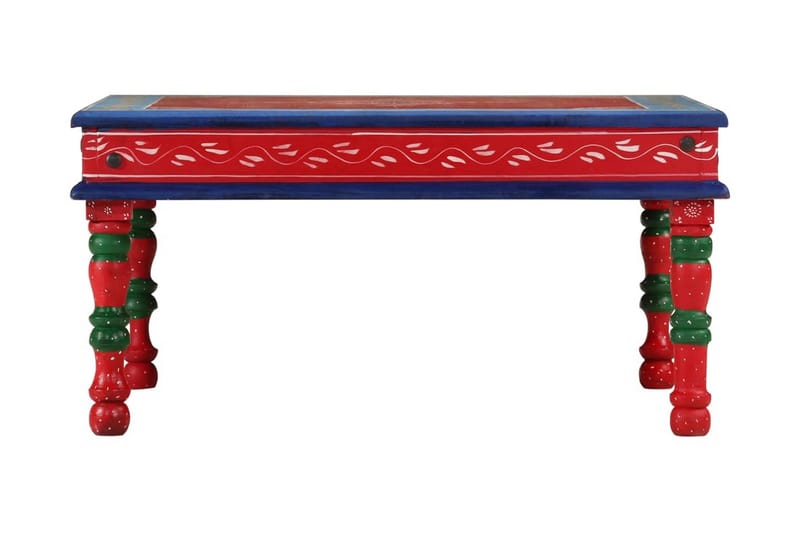 Soffbord massivt mangoträ röd handmålat - Röd - Möbler - Bord & matgrupp - Soffbord