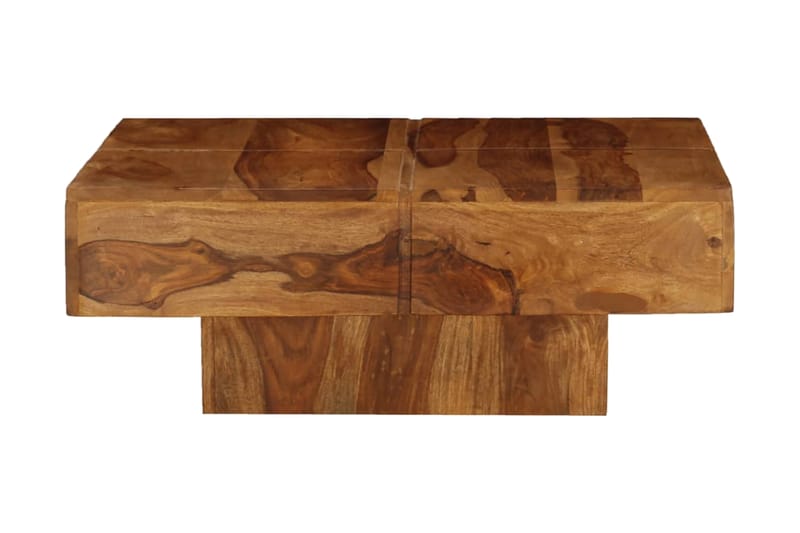 Soffbord massivt sheshamträ 80x80x30 cm - Valnötsbrun - Möbler - Bord & matgrupp - Soffbord