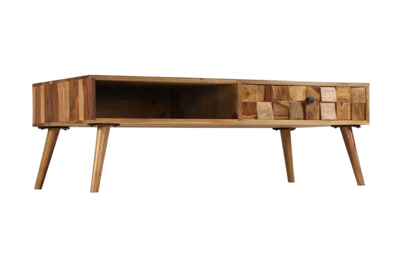 Soffbord massivt sheshamträ med honungsfinish 110x50x37 cm - Brun - Möbler - Bord & matgrupp - Soffbord
