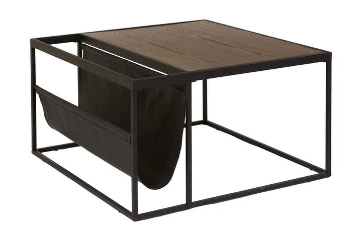 Soffbord Matteus 80 cm med Förvaring Tidningsställ - Svart/Brun - Möbler - Bord & matgrupp - Soffbord