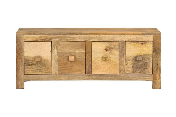 Soffbord med 4 lådor 90x50x35 cm massivt mangoträ - Brun - Möbler - Bord & matgrupp - Soffbord