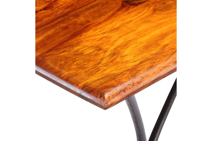 Soffbord med böjda ben massivt sheshamträ 110x60x39 cm - Brun - Möbler - Bord - Soffbord