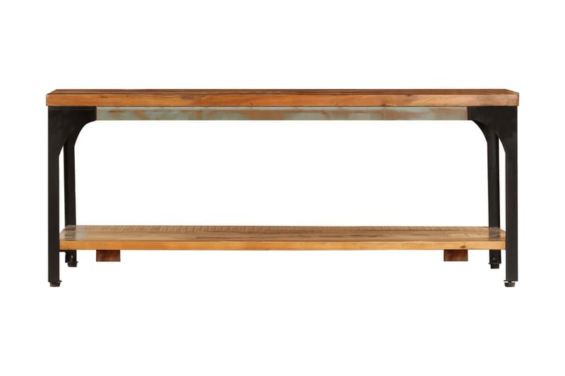 Soffbord med hylla 100x60x35 cm massivt återvunnet trä - Brun - Möbler - Bord & matgrupp - Soffbord