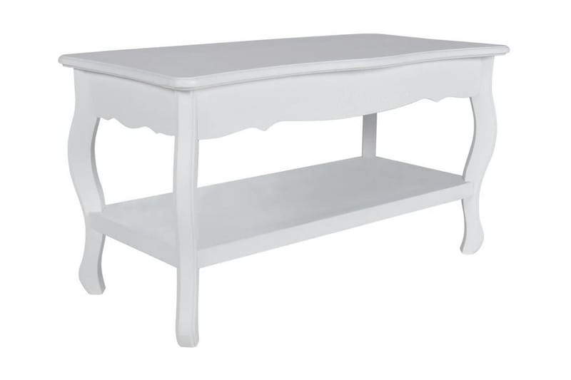 Soffbord med hylla MDF vit - Vit - Möbler - Bord & matgrupp - Soffbord