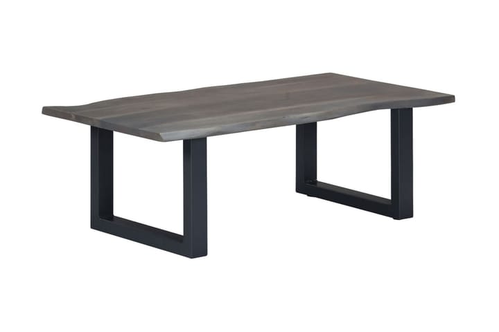 Soffbord med levande kanter grå 115x60x40 cm massivt akaciat - Grå - Möbler - Bord & matgrupp - Soffbord