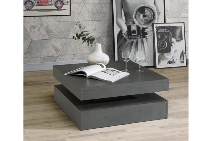 Soffbord Mesne 78 cm med Förvaring Hylla - Grå - Möbler - Bord & matgrupp - Soffbord