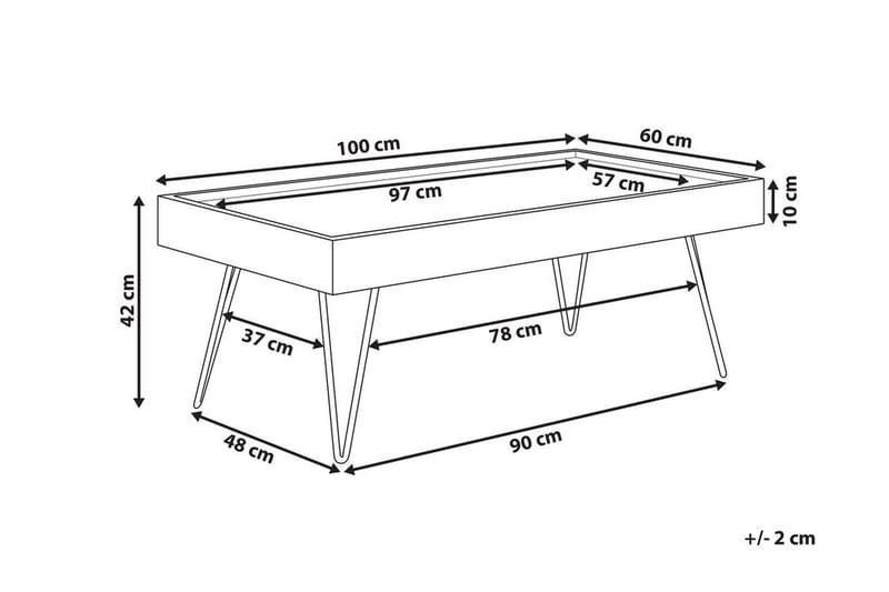 Soffbord Moyie 100x60 cm - Trä|Natur - Möbler - Bord & matgrupp - Soffbord