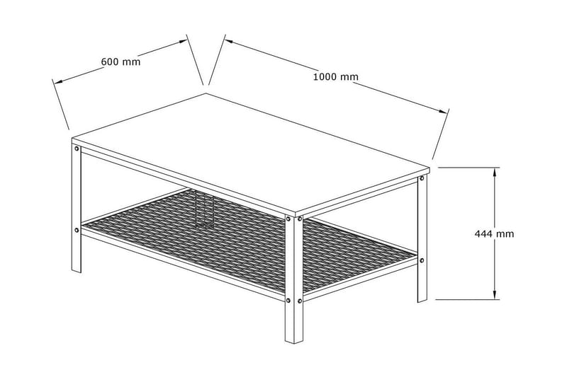 Soffbord Muku 100x43x100 cm - Blå - Möbler - Bord & matgrupp - Soffbord