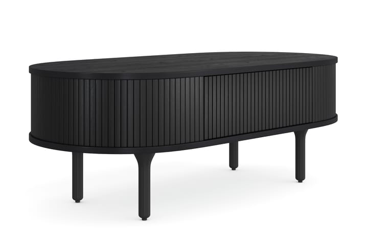 Soffbord Neandir 118 cm Ovalt med Förvaring Låda - Svart - Möbler - Bord & matgrupp - Soffbord
